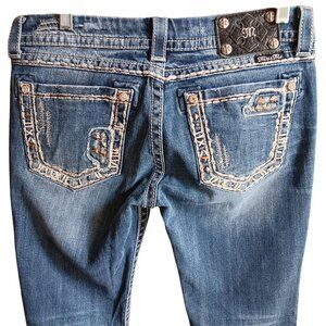 Miss Me Womens Bootcut Jeans Size 29 Signature Rise With Studded Pocket Detail